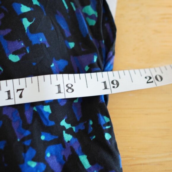 Boden Silk Blend Top UK 12 US 8 Abstract Blue Print Viscose Silk Blouse - Picture 8 of 8